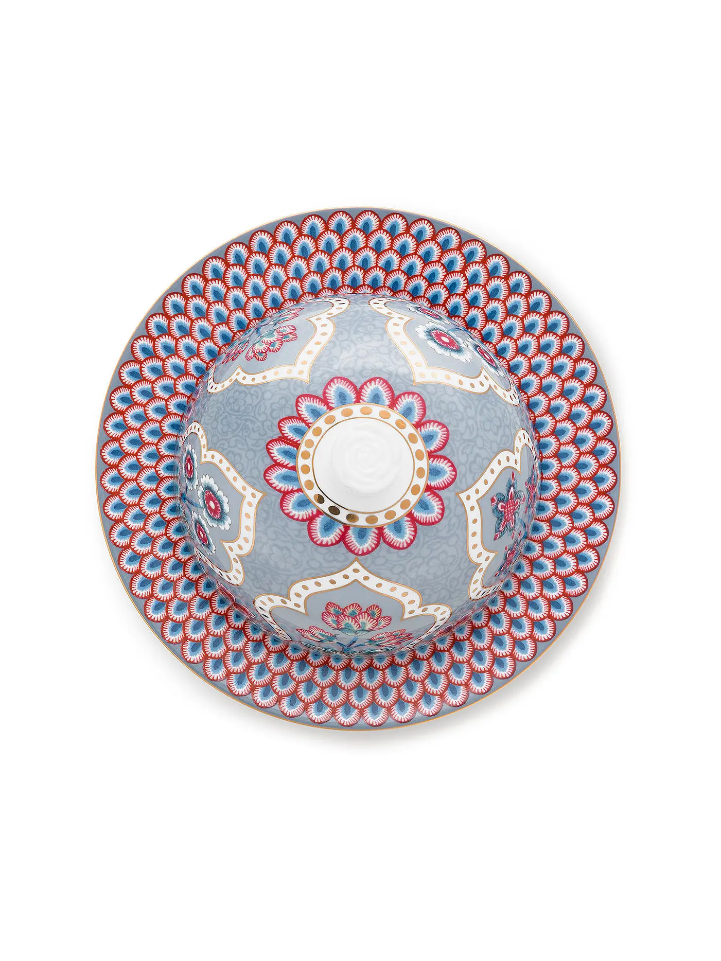 PIP STUDIO | Butterdose rund 17x8cm FLOWER FESTIVAL Light Blue | 